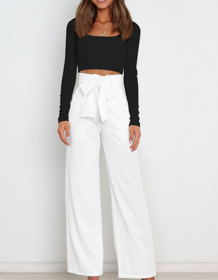 Gudrun | Elegante Stoffenbroek met Strik